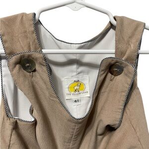 The yellow lamb corduroy overalls SZ 4T minimalist neutral heirloom traditional